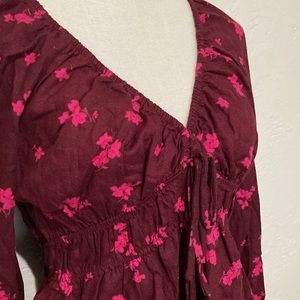 Boho Blouse Peasant Top Small